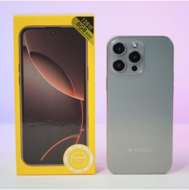 M-HORSE M16 Pro Max + 6.6'' HD + incell 8GB RAM + 128GB ROM 8MP Front camera +13MP Rear camera 5000mAh battery capacity  side fingerprint UNLOCK Android 14 phone smartphone