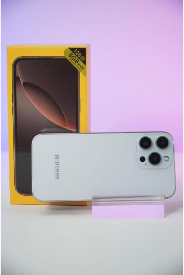M-HORSE M16 Pro Max + 6.6'' HD + incell 8GB RAM + 128GB ROM 8MP Front camera +13MP Rear camera 5000mAh battery capacity  side fingerprint UNLOCK Android 14 phone smartphone