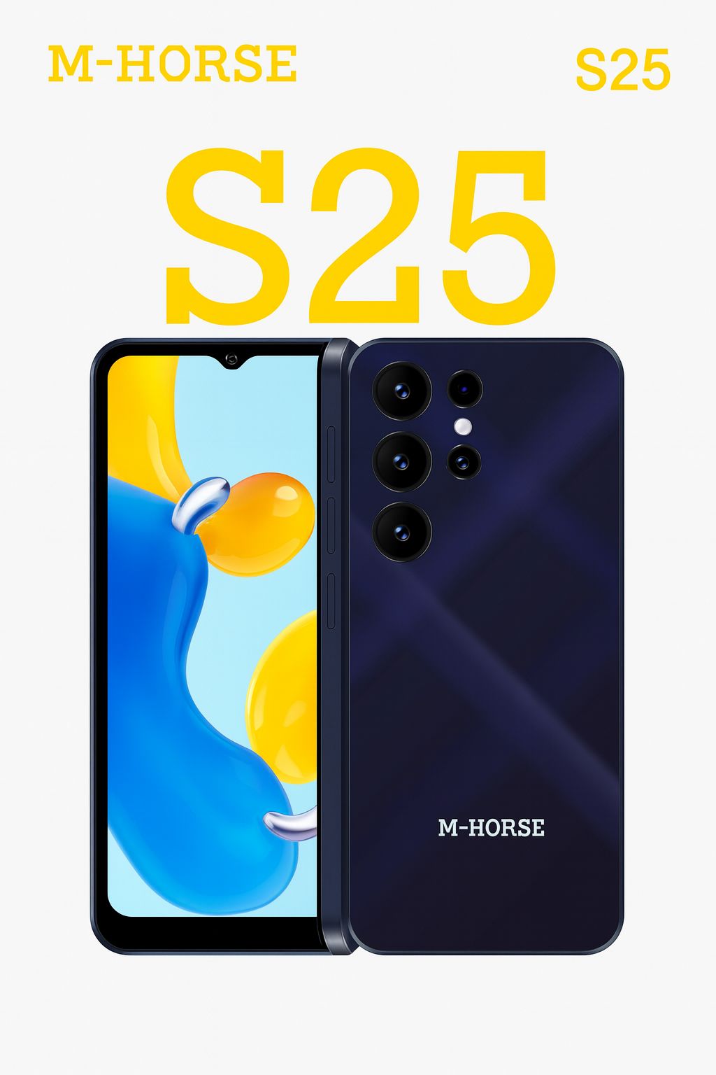 M-HORSE S25 6.6'' HD + incell 4GB RAM + 32GB ROM 5MP Front camera +8MP Rear camera 5000mAh battery capacity with stylus pen side fingerprint UNLOCK Android 14 phone smartphone