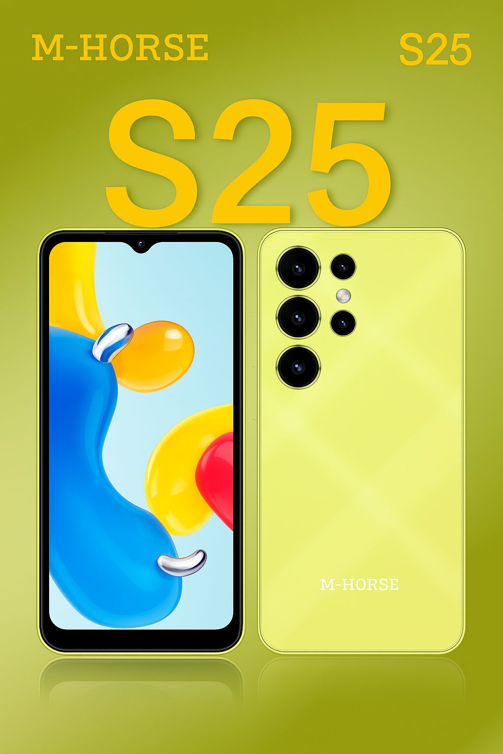 M-HORSE S25 6.6'' HD + incell 4GB RAM + 32GB ROM 5MP Front camera +8MP Rear camera 5000mAh battery capacity with stylus pen side fingerprint UNLOCK Android 14 phone smartphone