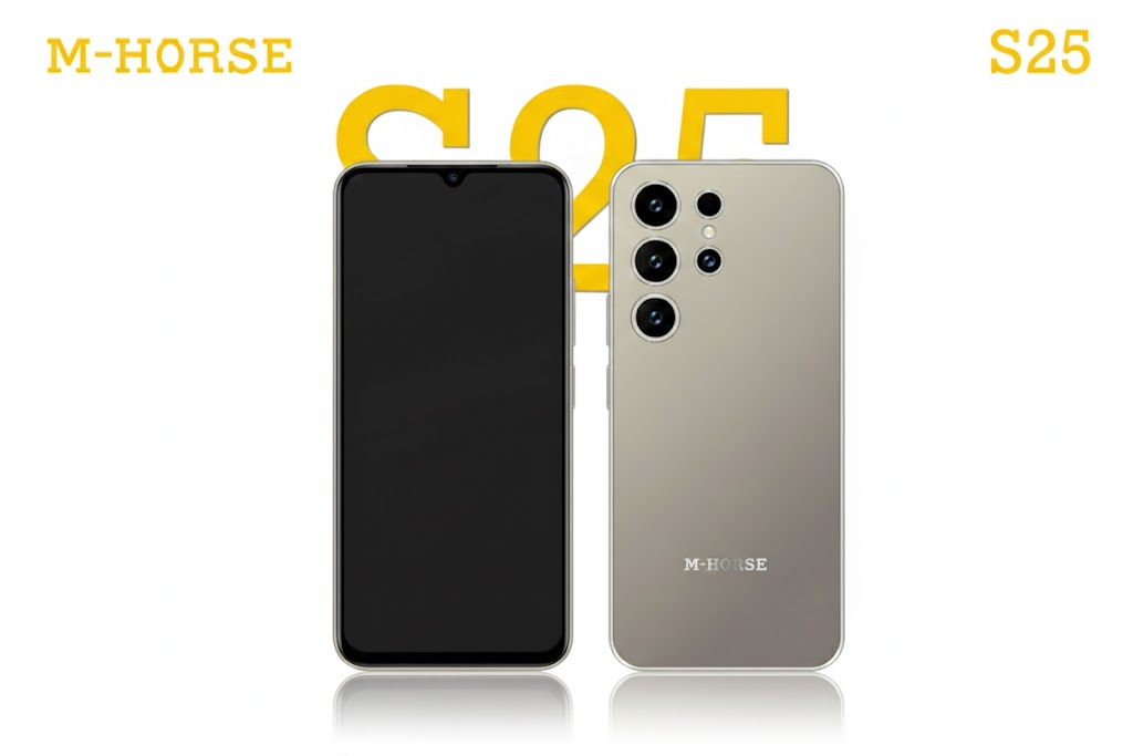 M-HORSE S25 6.6'' HD + incell 4GB RAM + 32GB ROM 5MP Front camera +8MP Rear camera 5000mAh battery capacity with stylus pen side fingerprint UNLOCK Android 14 phone smartphone