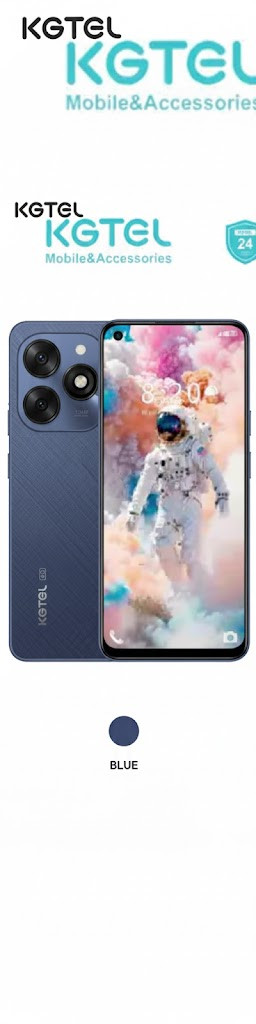 KGTEL NOVA 10 PRO 64GB Storage +12GB RAM (4+8)GB 5000mAh Dual SIM 13MP Camera 8MP SELFIE 6.56" LCD Screen 4G Finger Print Enabled  Smart Phones+FREE GIFTS(SPEAKER , EARPODS,C-C CABLE,FLASH DISK+ WATCH