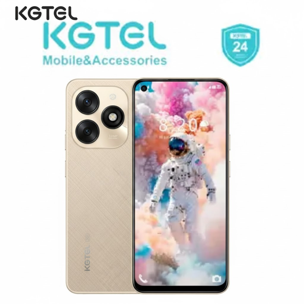 KGTEL NOVA 10 PRO 64GB Storage +12GB RAM (4+8)GB 5000mAh Dual SIM 13MP Camera 8MP SELFIE 6.56" LCD Screen 4G Finger Print Enabled  Smart Phones+FREE GIFTS(SPEAKER , EARPODS,C-C CABLE,FLASH DISK+ WATCH