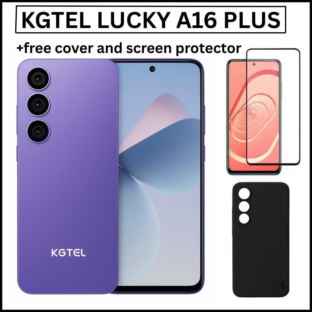 [NEW ARRIVAL] KGTEL LUCKY A16 PLUS MEMORY STORAGE 64GB ROM+5GB RAM SCREEN DISPLAY 6.67’’ BATTERY CAPACITY 5000MAH FINGERPRINT SMART Phones + FREE SCREEN PROTECTOR + COVER