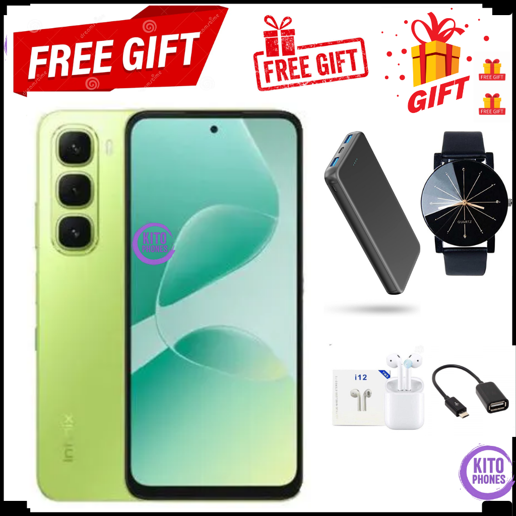 Infinix Hot 60i 128GB+12(6+6)GB 6.7" 120Hz Screen 4G Phone Dual SIM 5160mAh Battery 45W Charging 50MP Camera Fingerprint Lock Android 15 G81 Smart AI smart Phones + free gifts