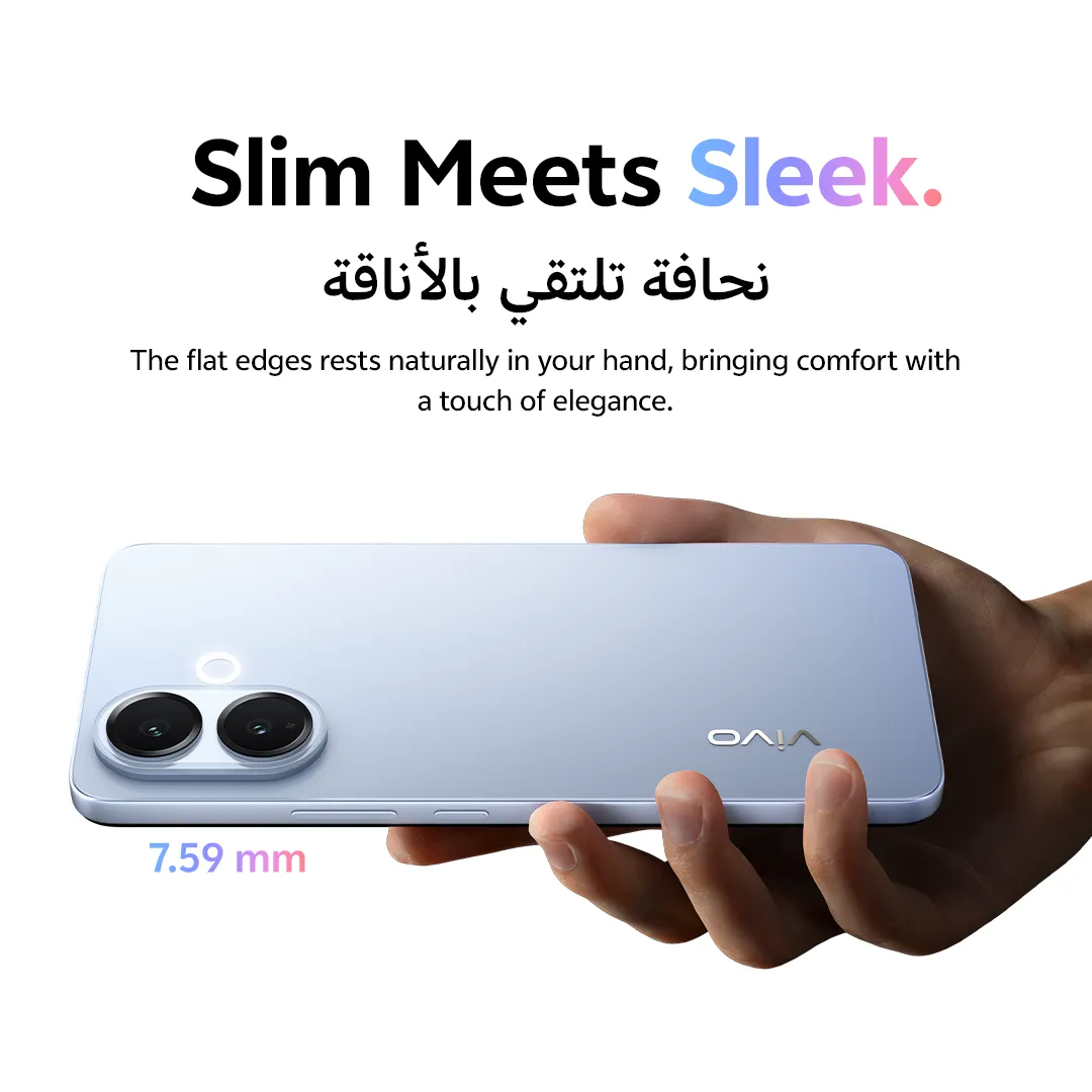 Vivo V60 Lite 5G 256GB ROM +12GB RAM 6.7" 120Hz AMOLED Display 50MP Camera 6500mAh Battery 90W Fast Charging Dual SIM IP 65 Water & Dust Resistance Android 15 On-Screen Fingerprint AI Smartphone