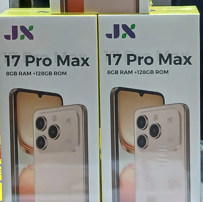 JX 17 Pro Max Android 14 smartphone 128GB Rom +8GB Ram 6.8 inches IPS LCD screen display 5000mAh battery capacity OCTA-CORE Processor 32mp dual main camera+ 16mp selfie android smartphone