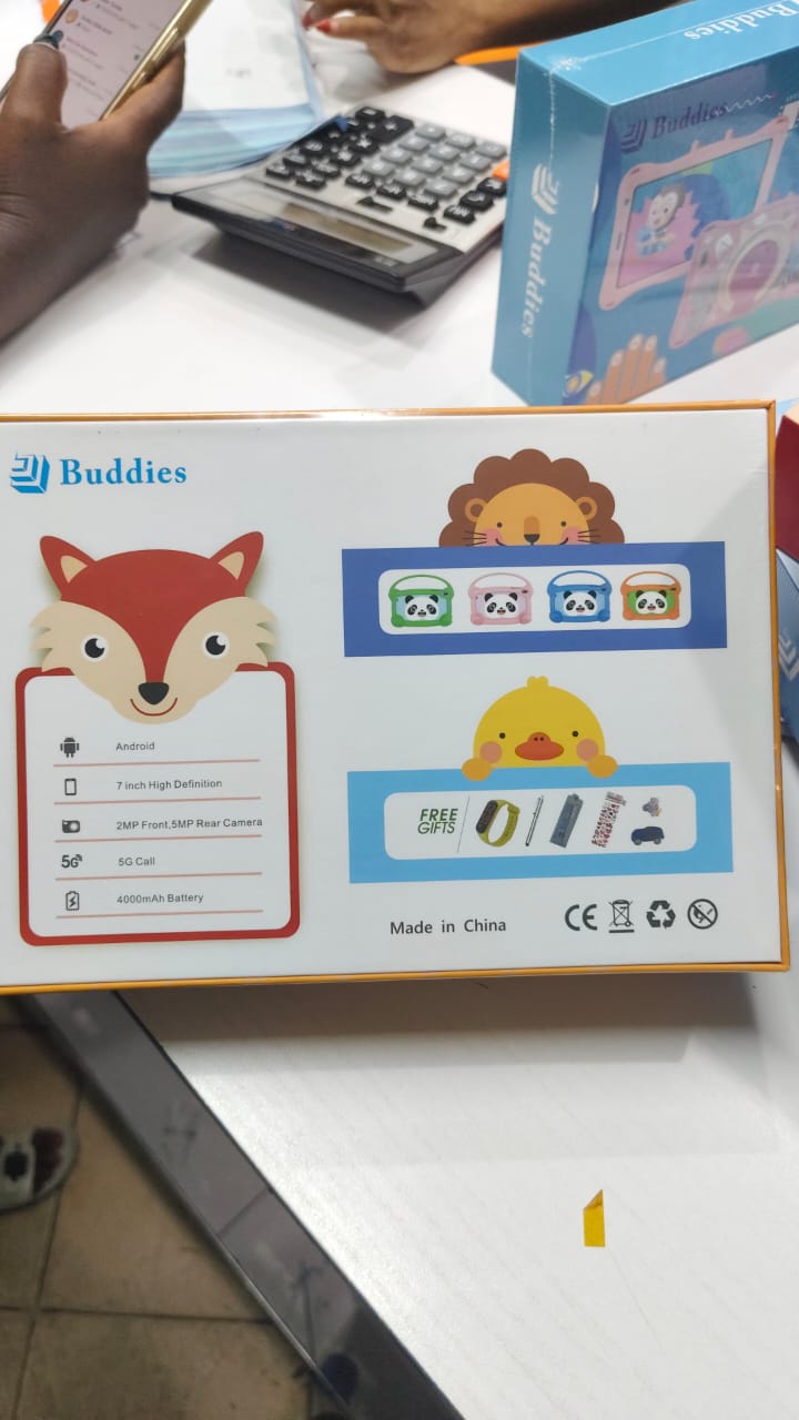NEW ARRIVALS!! BUDDIES KIDS 8 STUDY 5G WIFI TABLETS RAM 8GB,ROM 256GB With BOTH SIM CARD SLOT AND MEMORY CARD SLOT+FREE GIFTS