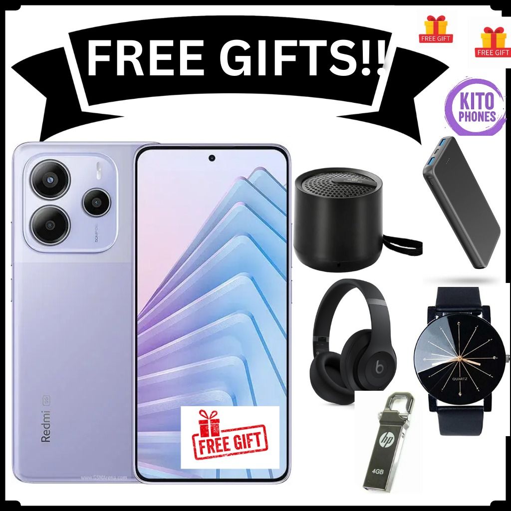 XIAOMI Redmi Note 14 256GB ROM+8GB RAM 6.67" AMOLED Display 108MP Camera 5500mAh Battery 120Hz IP54 Dust resistant Smart Phones +FREE GIFTS (SPEAKER+FLASH DISK+WATCH +POWERBANK+HEADPHONES)FOR YOU