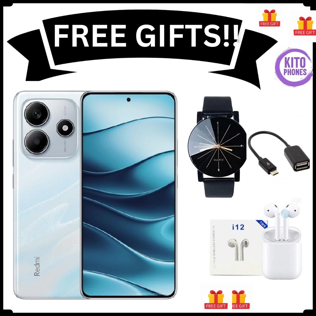 XIAOMI Redmi Note 14 256GB ROM+8GB RAM 6.67" AMOLED Display 108MP Camera 5500mAh Battery 120Hz IP54 Dust resistant Smart Phones +FREE GIFTS (WATCH + OTG +EARPODS)FOR YOU