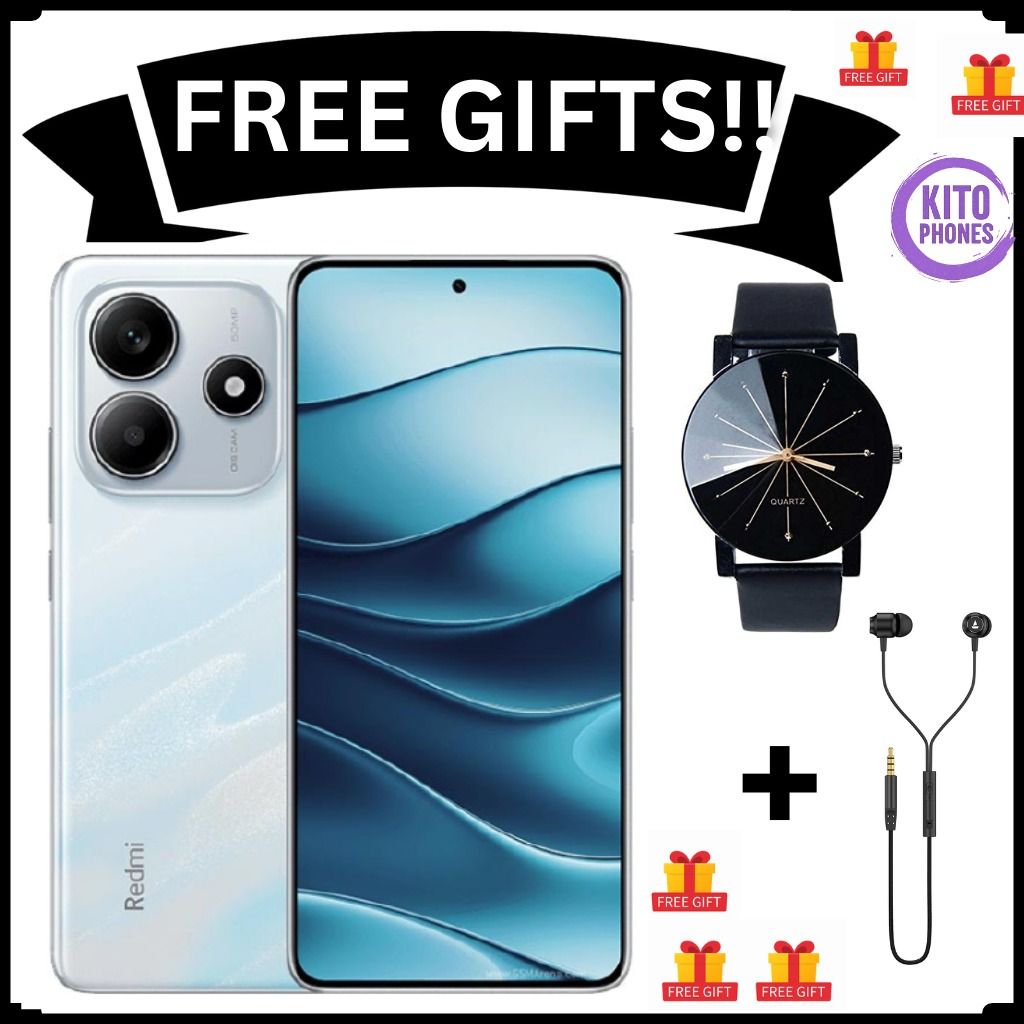 XIAOMI Redmi Note 14 256GB ROM+8GB RAM 6.67" AMOLED Display 108MP Camera 5500mAh Battery 120Hz IP54 Dust resistant Smart Phones +FREE GIFTS (WATCH + EARPHONES)FOR YOU