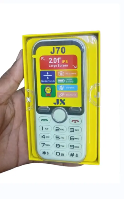 JX J70 VERY BIG BATTERY 2100MAH HD CAMERA DUAL SIM CARD WIRELESS FM SCREEN DISPLAY 2.01’’ VIBRATION AUDIO AND VIDEO PLAYER TORCH 1 YEAR WARRANTY KABAMBE/MULIKA /FEATURED PHONE