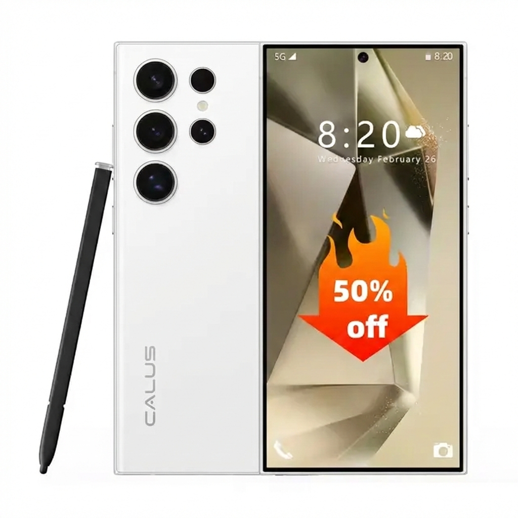 CALUS S25 Ultra+, 6.9 Inch Incell Display 8GB RAM+ 128GB ROM, 13MP FRONT+26MP REAR,5500mAh Long Standby Batttery, Charging and Stylus Pen ANDROID 14,120Hz REFRESH RATE, MEDIA TEK PHONE SMARTPHONE