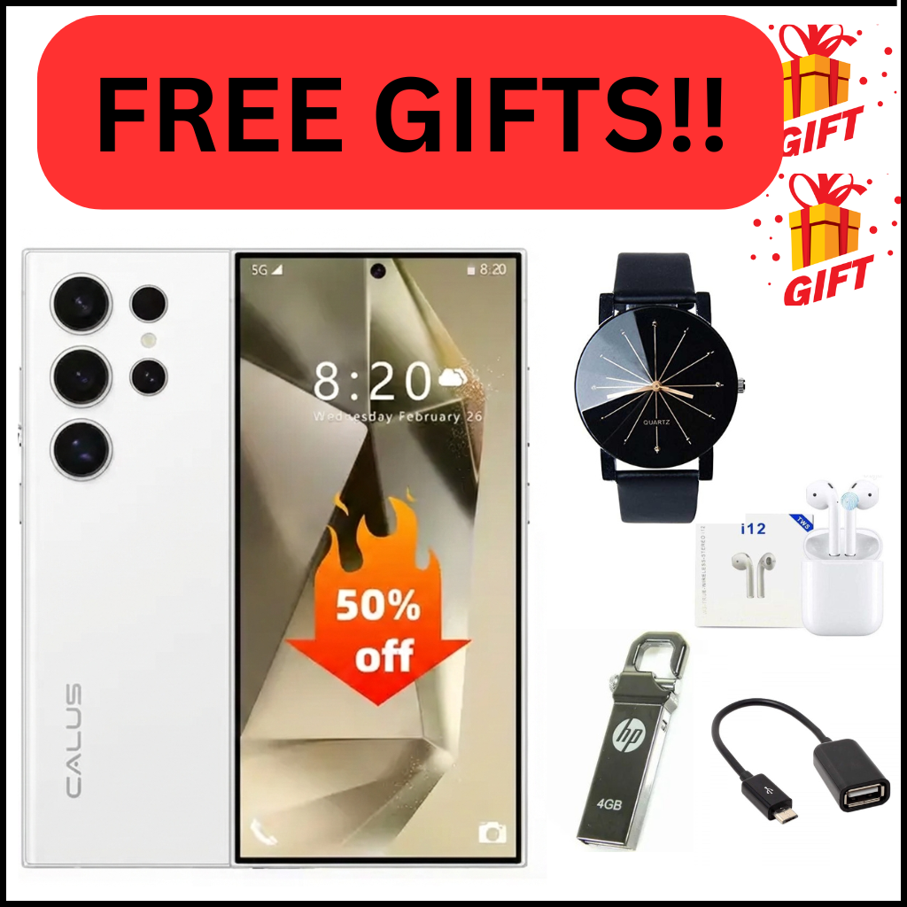 CALUS S25 Ultra+, 6.9 Inch Display 8GB RAM+ 128GB ROM, 13MP FRONT+26MP REAR,5500mAh Long Standby Batttery, Charging and Stylus Pen ANDROID 14,120Hz REFRESH RATE, SMARTPHONE+FREE GIFTS JUST FOR YOU