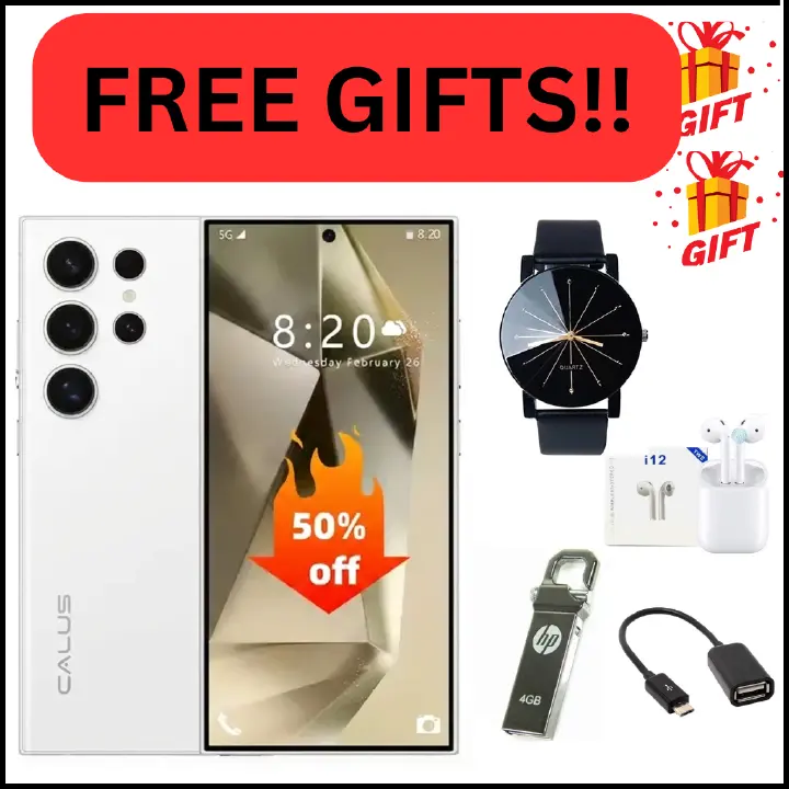 CALUS S25 Ultra+, 6.9 Inch Display 8GB RAM+ 128GB ROM, 13MP FRONT+26MP REAR,5500mAh Long Standby Batttery, Charging and Stylus Pen ANDROID 14,120Hz REFRESH RATE, SMARTPHONE+FREE GIFTS JUST FOR YOU