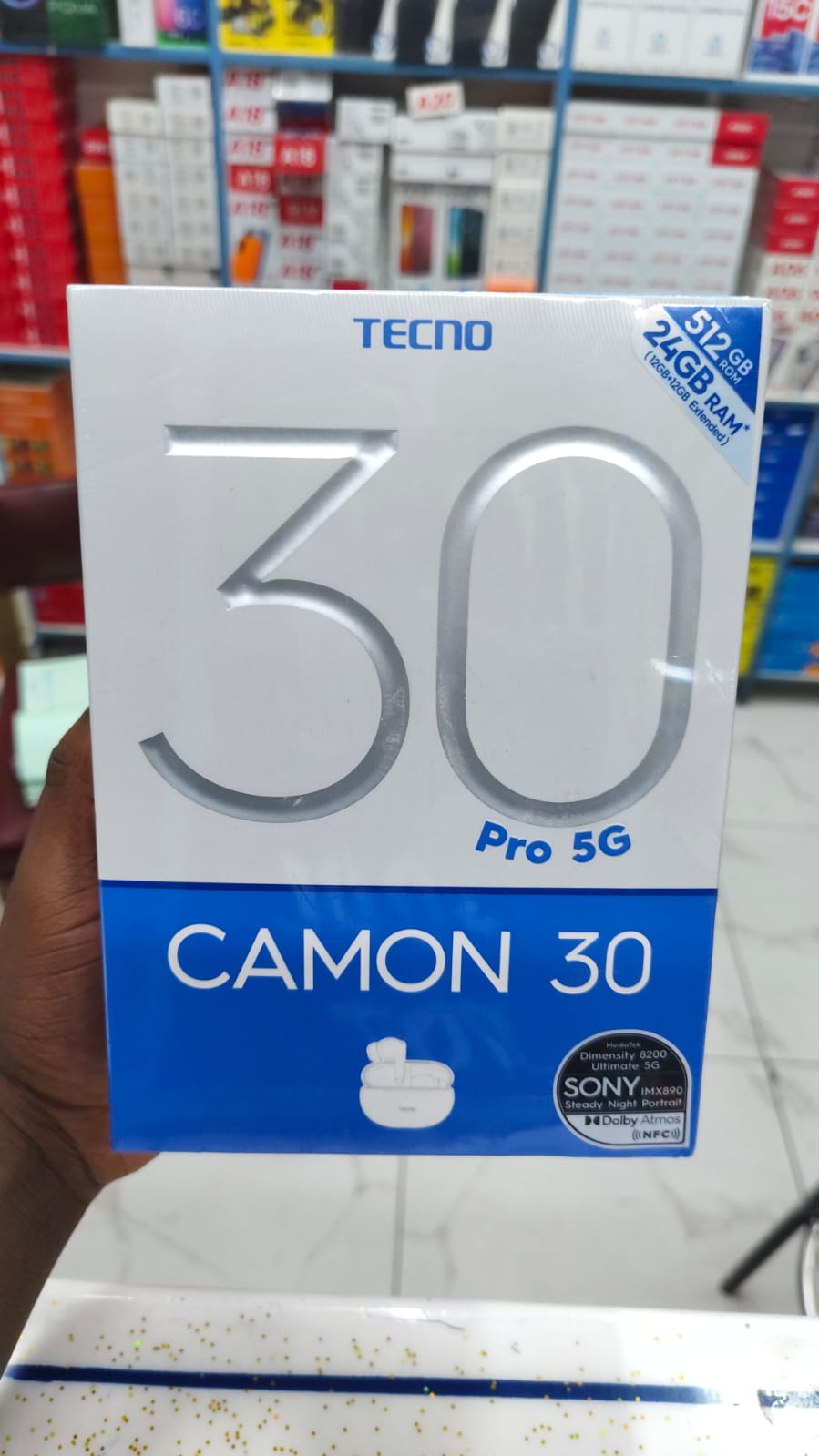 New Arrival Tecno Camon 30 Pro 5G 6.78" 144Hz AMOLED 512GB+24(12+12)GB RAM MTK 8200 Ultimate 70W 5000mAh 50MP Dual Speaker Android 14 Dual Sim Smart Phones phone