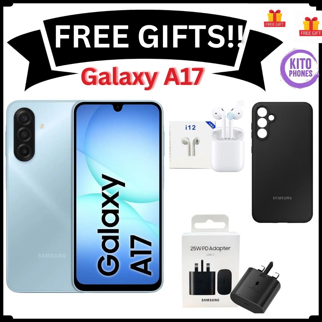 [ NEW ARRIVAL] Samsung Galaxy A17 4G 6.7'' 128 GB ROM + 6 GB RAM 5000 mAh 50 MP+ 13 MP camera Android 15  Super AMOLED Fingerprint (side-mounted) smartphones +FREE GIFTS (ADAPTER,COVER,EARPODS)