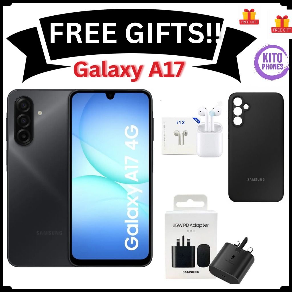 [ NEW ARRIVAL] Samsung Galaxy A17 4G 6.7'' 128 GB ROM + 6 GB RAM 5000 mAh 50 MP+ 13 MP camera Android 15  Super AMOLED Fingerprint (side-mounted) smartphones +FREE GIFTS (ADAPTER,COVER,EARPODS)