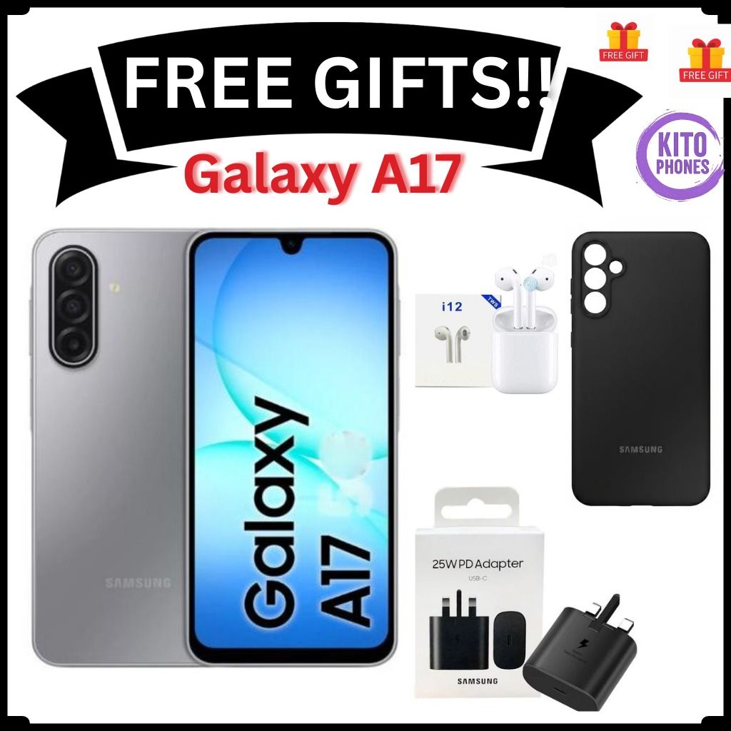 [ NEW ARRIVAL] Samsung Galaxy A17 4G 6.7'' 128 GB ROM + 6 GB RAM 5000 mAh 50 MP+ 13 MP camera Android 15  Super AMOLED Fingerprint (side-mounted) smartphones +FREE GIFTS (ADAPTER,COVER,EARPODS)
