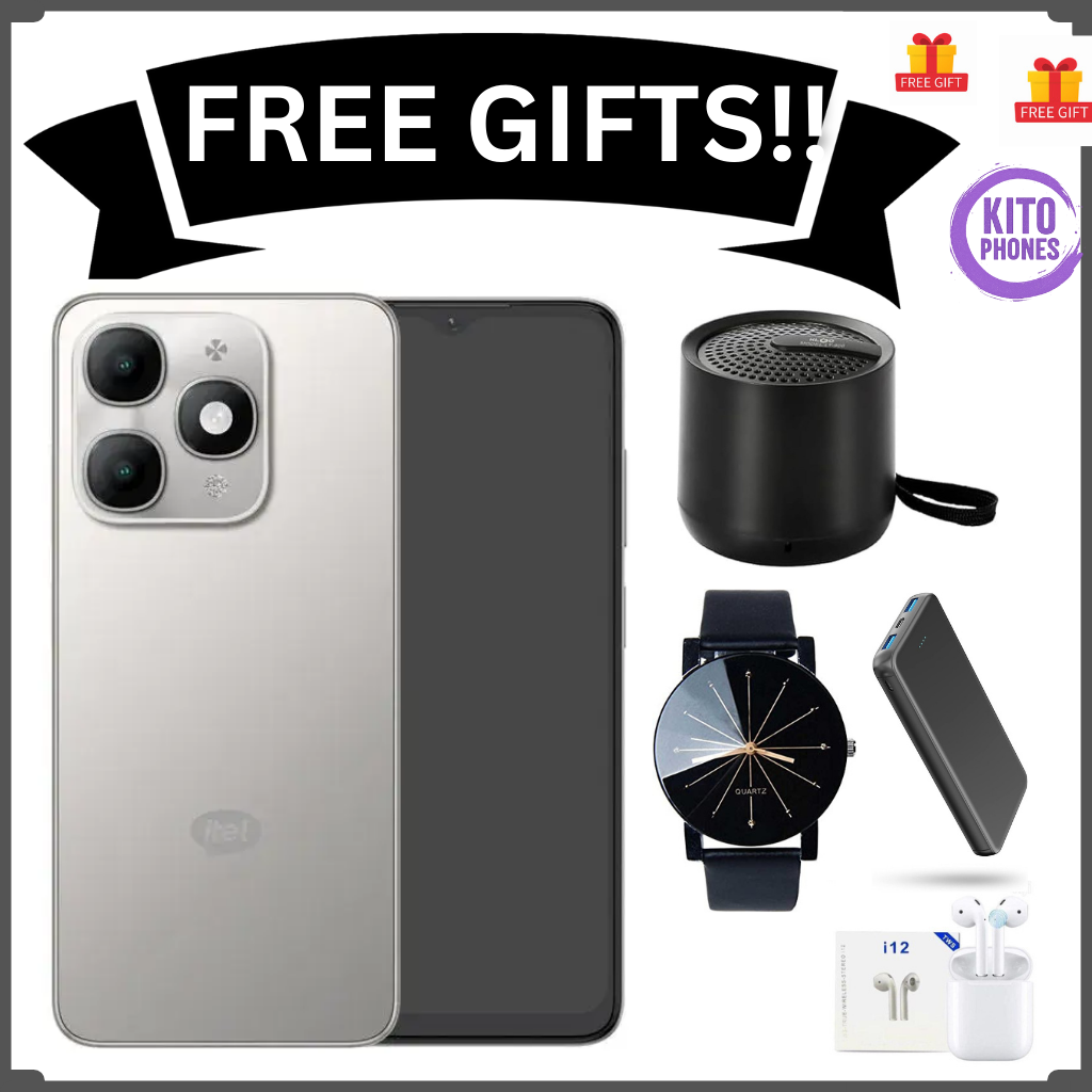 Itel A90 128GB+12(4+8)GB RAM 6.6“ 90HZ Display Phone Dual SIM 4G Network 13MP Camera Fingerprint Unlock 15W 5000 mAh Battery Android 14 Smart Phones+ FREE GIFTS(WATCH,POWERBANK ,SPEAKER +EARPODS)
