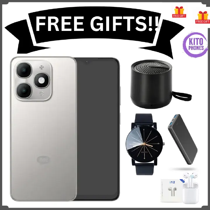 Itel A90 128GB+12(4+8)GB RAM 6.6“ 90HZ Display Phone Dual SIM 4G Network 13MP Camera Fingerprint Unlock 15W 5000 mAh Battery Android 14 Smart Phones+ FREE GIFTS(WATCH,POWERBANK ,SPEAKER +EARPODS)