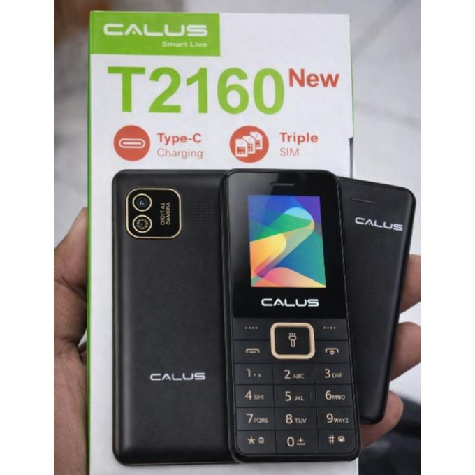 CALUS T2160 phone 1.77" screen TRIPLE SIM CARD  5C Battery TYPE C CHARGING wireless FM Torch light bright torch CALUS smart live featured phone