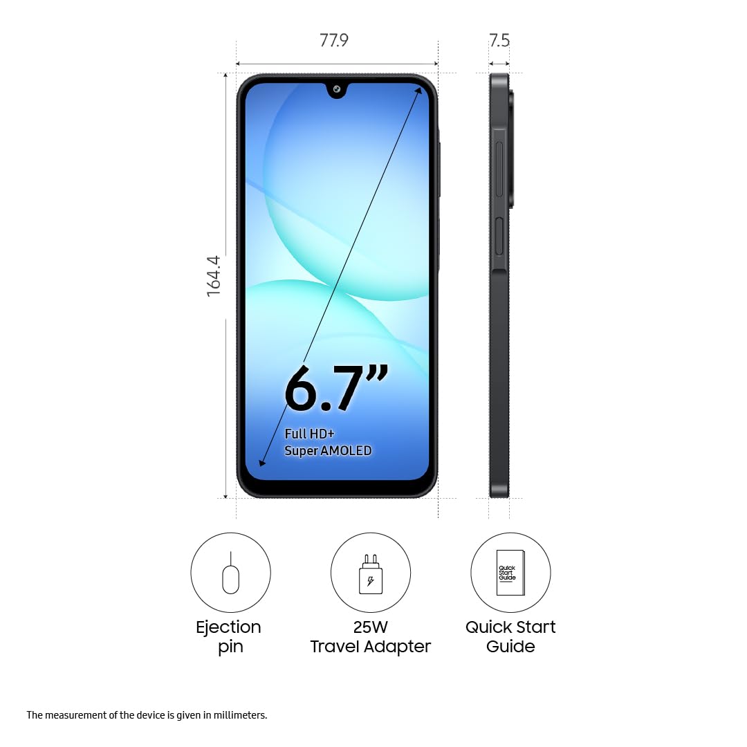 [ NEW ARRIVAL] Samsung Galaxy A17 5G 6.7'' 256GB ROM + 8GB RAM 5000 mAh 50 MP+ 13 MP camera Android 15 Exynos 1330 (5 nm) Octa-core Super AMOLED Fingerprint (side-mounted) smartphones