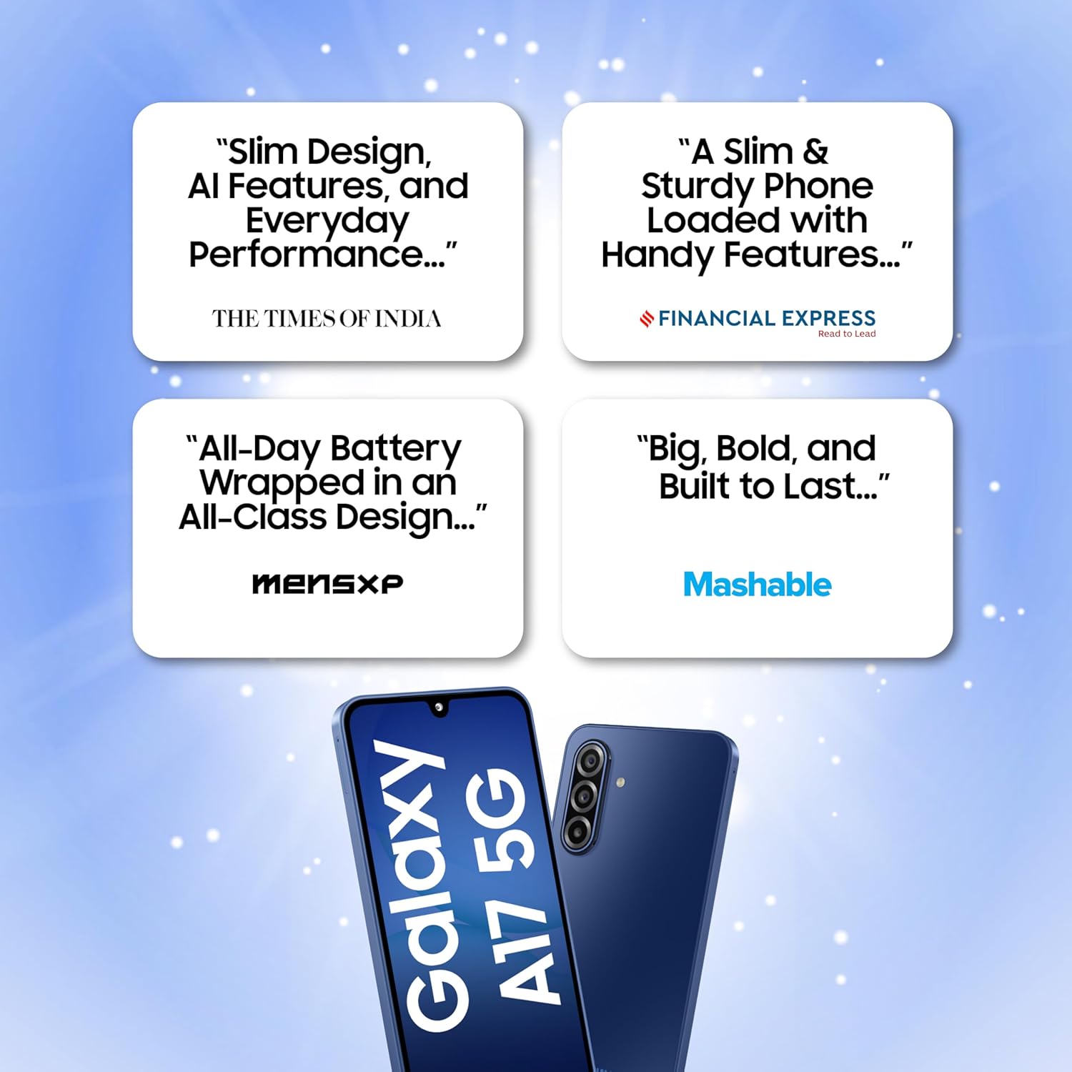 [ NEW ARRIVAL] Samsung Galaxy A17 5G 6.7'' 256GB ROM + 8GB RAM 5000 mAh 50 MP+ 13 MP camera Android 15 Exynos 1330 (5 nm) Octa-core Super AMOLED Fingerprint (side-mounted) smartphones