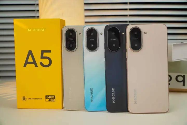 [NEW ARRIVAL] M-HORSE A5 STORAGE 64GB ROM+4GB RAM SIDE FINGERPRINT 6.6’’ HD+INCELL WATERDROP SCREEN BATTERY 5000MAH 5MP FRONT+8MP REAR AI CAMERA  Android 14 phone smartphone