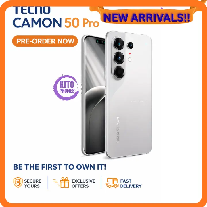 NEW ARRIVAL Tecno CAMON 50 PRO 256GB ROM +16GB(8+8GB )RAM, 6.78" AMOLED CURVED SCREEN 5200 MAH BATTERY 50MP MAIN CAMERA 32MP SELFIE ANDROID 16 SMARTPHONE