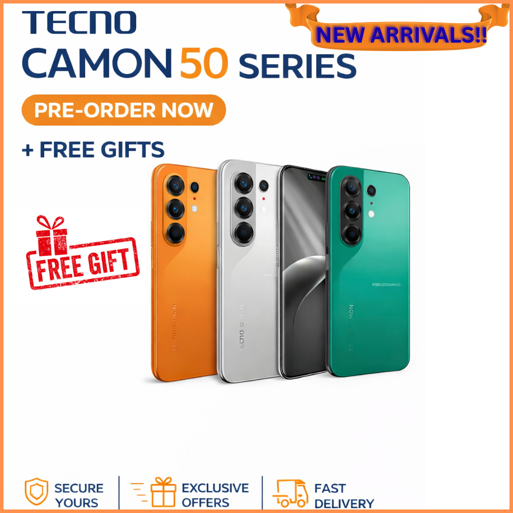 NEW ARRIVAL Tecno CAMON 50 PRO 256GB ROM +16GB(8+8GB )RAM, 6.78" AMOLED CURVED SCREEN 5200 MAH BATTERY 50MP MAIN CAMERA 32MP SELFIE ANDROID 16 SMARTPHONE