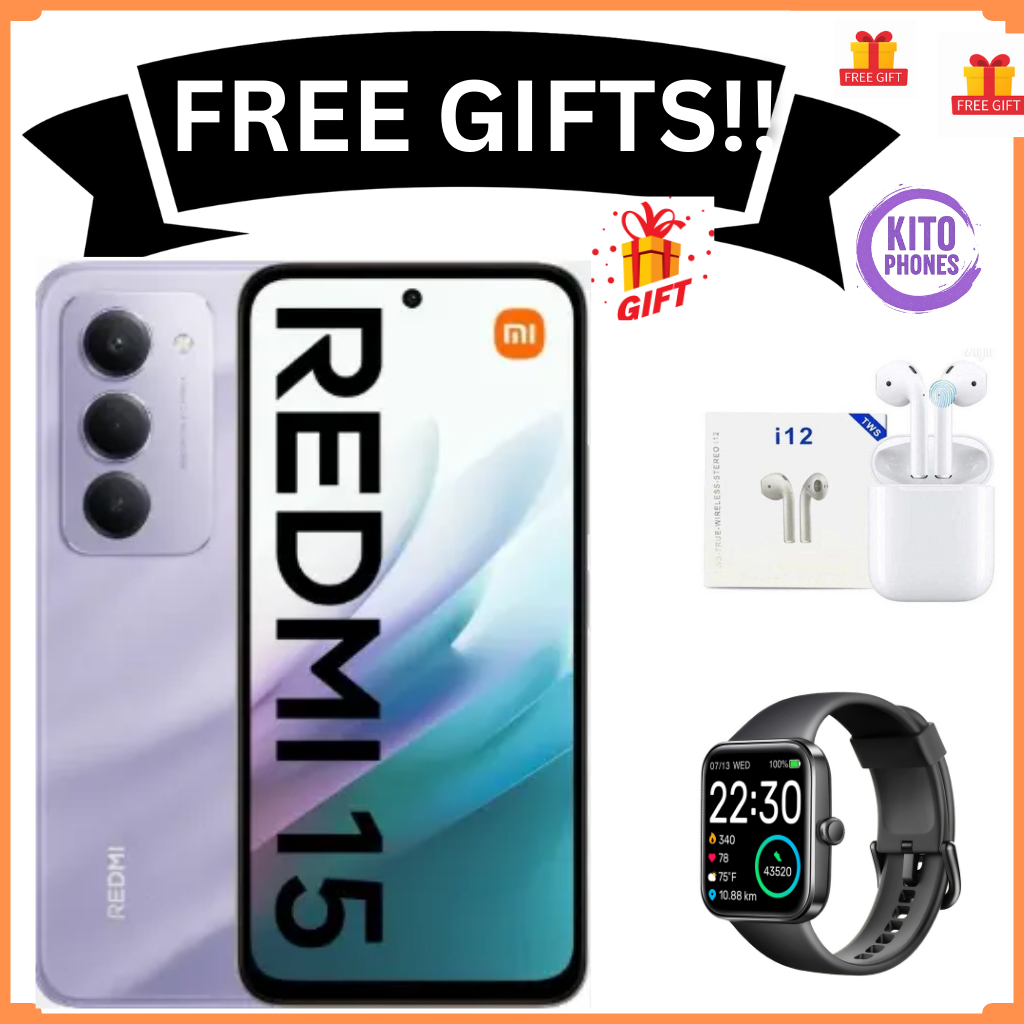[NEW ARRIVAL] Redmi 15 4G 6.9" 256GB ROM +8GB RAM 7000mAh 33W charger ip64 50MP +8 MP Octa-core Qualcomm SM6225 Snapdragon 685 (6 nm)IPS LCD, 144Hz Android 15 Fingerprint phone smartphone +FREE GIFTS