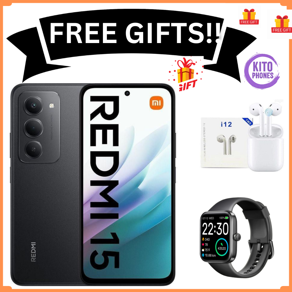 [NEW ARRIVAL] Redmi 15 4G 6.9" 256GB ROM +8GB RAM 7000mAh 33W charger ip64 50MP +8 MP Octa-core Qualcomm SM6225 Snapdragon 685 (6 nm)IPS LCD, 144Hz Android 15 Fingerprint phone smartphone +FREE GIFTS