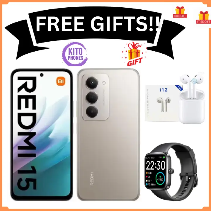 [NEW ARRIVAL] Redmi 15 4G 6.9" 128GB ROM +6GB RAM 7000mAh 33W charger ip64 50MP +8 MP Octa-core Qualcomm SM6225 Snapdragon 685 (6 nm)IPS LCD, 144Hz Android 15 Fingerprint phone smartphone +FREE GIFTS