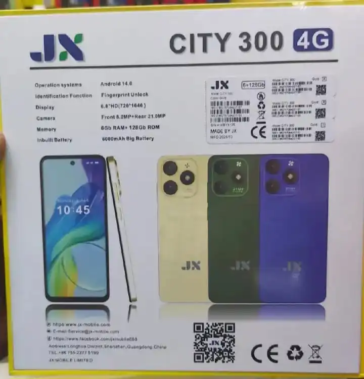 [NEW ARRIVAL!!]Jx CITY 300 4G 128GB Storage + 6GB Ram 6.8'' LCD 21MP Main Camera 6000mAh BIG BATTERY Fast Charger Android 14 Side Fingerprint Smartphopne smart phones