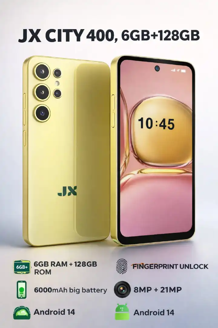[NEW ARRIVAL!!]Jx CITY 400 4G 128GB Storage + 6GB Ram 6.8'' LCD 21MP Main Camera 6000mAh BIG BATTERY Fast Charger Android 14 Side Fingerprint Smartphopne smart phones