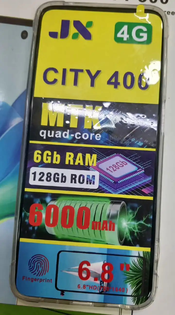 [NEW ARRIVAL!!]Jx CITY 400 4G 128GB Storage + 6GB Ram 6.8'' LCD 21MP Main Camera 6000mAh BIG BATTERY Fast Charger Android 14 Side Fingerprint Smartphopne smart phones