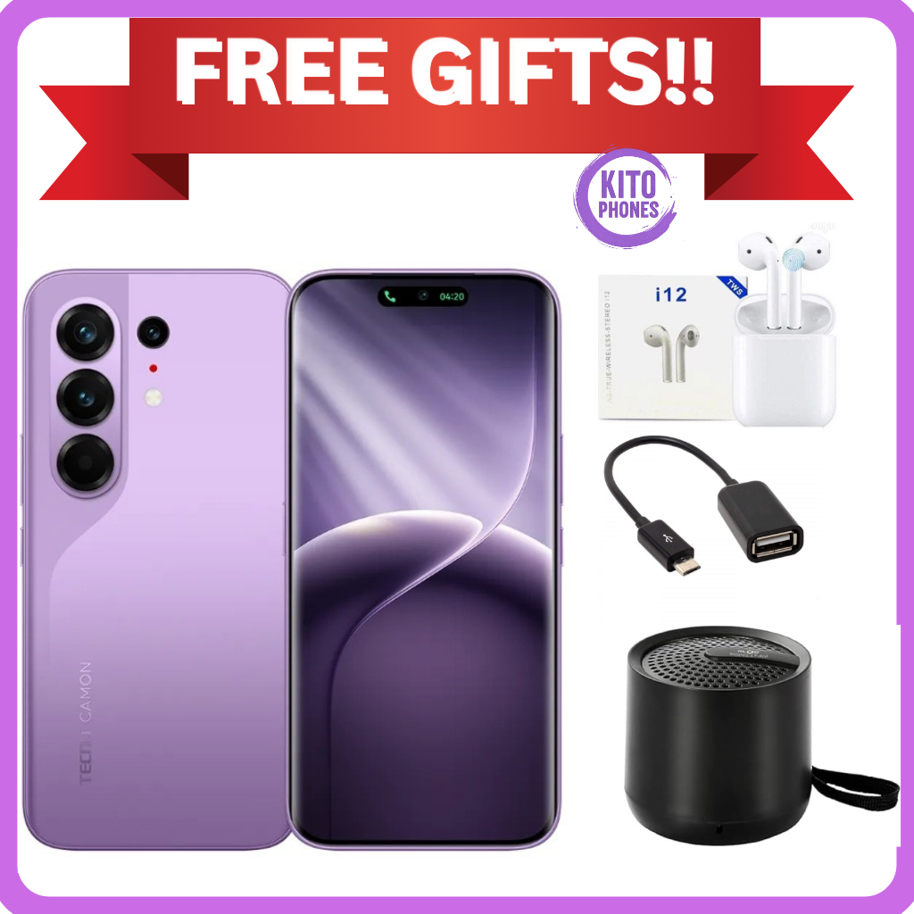 NEW ARRIVAL Tecno CAMON 50 PRO 256GB ROM +16GB(8+8GB )RAM, 6.78" AMOLED CURVED SCREEN 5200mAh BATTERY 50MP MAIN CAMERA 32MP SELFIE ANDROID 16 SMARTPHONE +FREE GIFTS(SPEAKER +EARPODS+OTG CABLE)