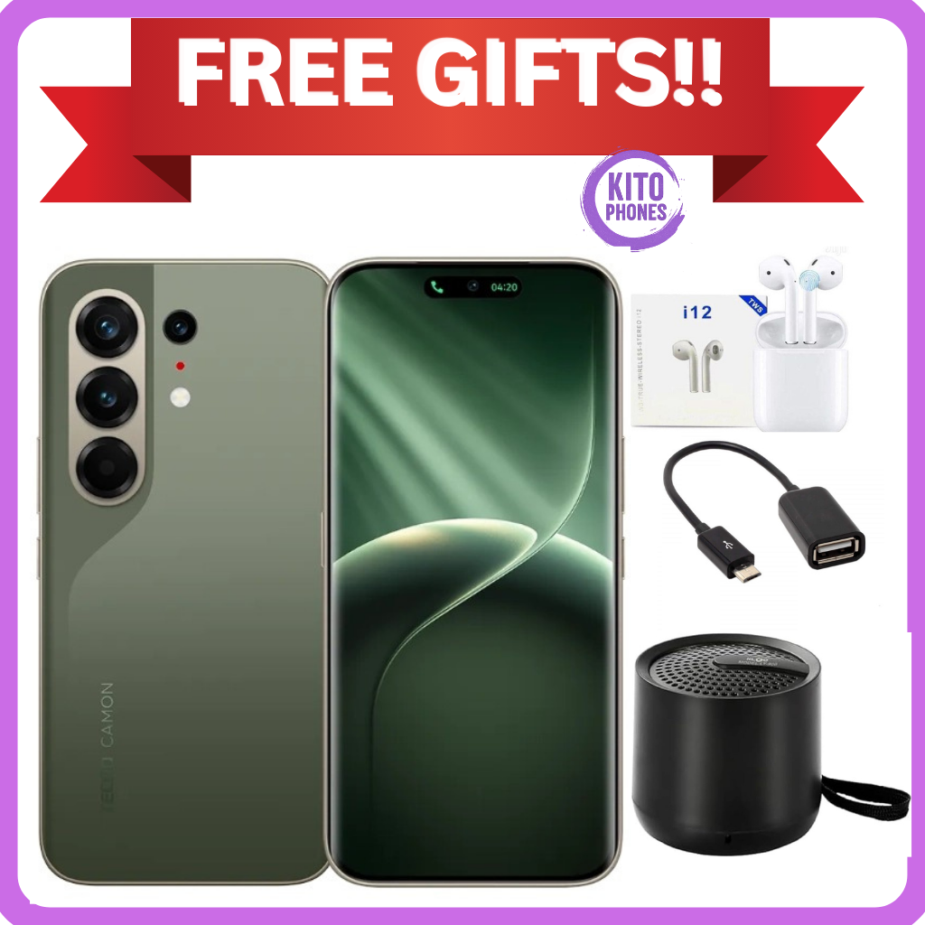 NEW ARRIVAL Tecno CAMON 50 PRO 256GB ROM +16GB(8+8GB )RAM, 6.78" AMOLED CURVED SCREEN 5200mAh BATTERY 50MP MAIN CAMERA 32MP SELFIE ANDROID 16 SMARTPHONE +FREE GIFTS(SPEAKER +EARPODS+OTG CABLE)