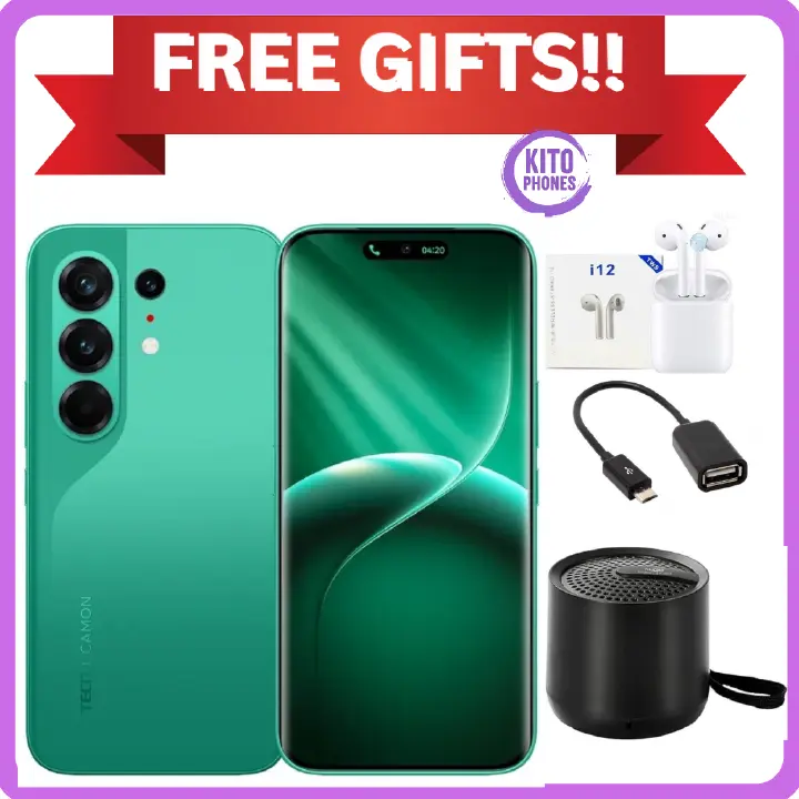NEW ARRIVAL Tecno CAMON 50 PRO 256GB ROM +16GB(8+8GB )RAM, 6.78" AMOLED CURVED SCREEN 5200mAh BATTERY 50MP MAIN CAMERA 32MP SELFIE ANDROID 16 SMARTPHONE +FREE GIFTS(SPEAKER +EARPODS+OTG CABLE)