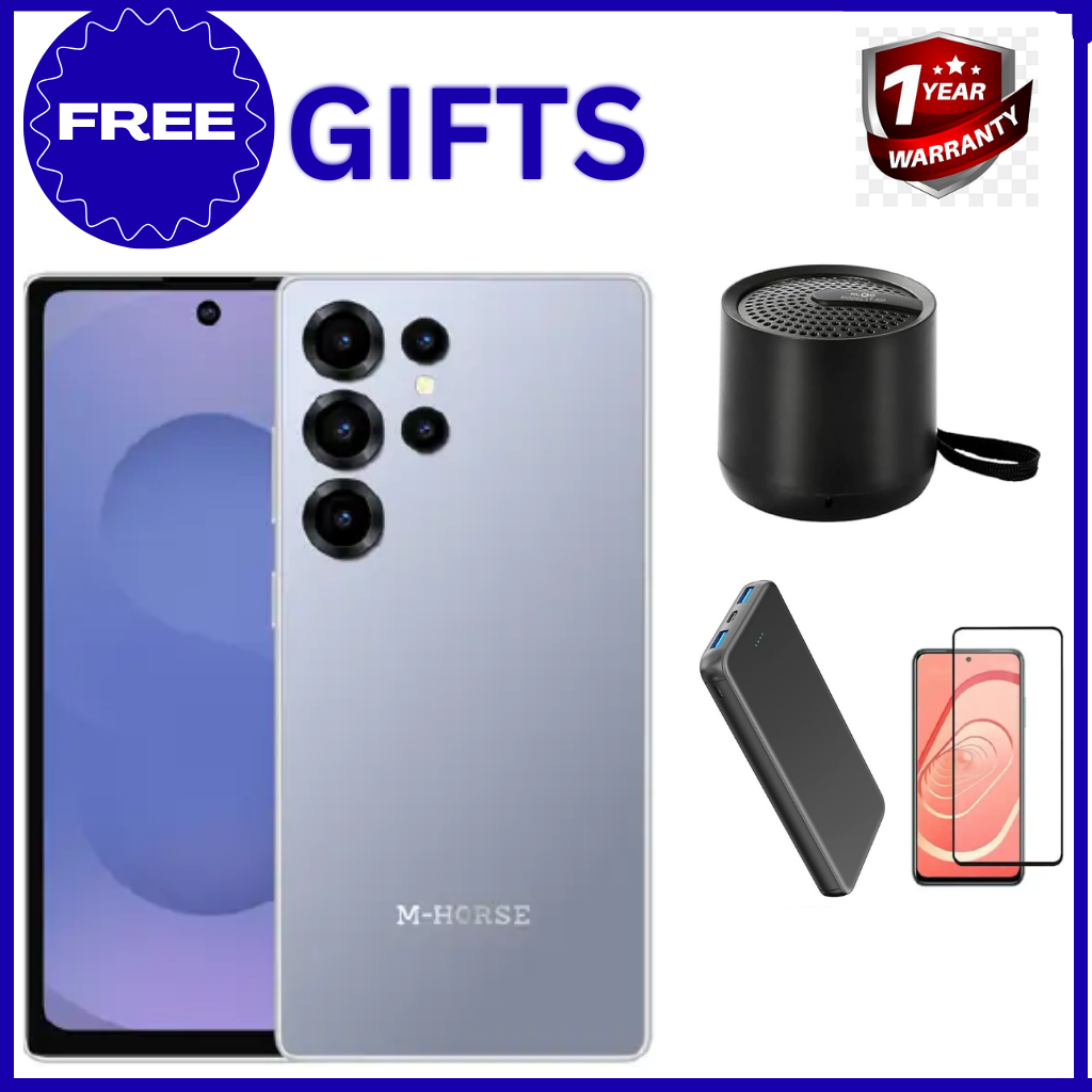 M-HORSE S25 Ultra+ 6.6'' DISPLAY 8GB (4+4GB)RAM + 128GB ROM 16MP Selfie+32MP Rear camera 5000mAh battery capacity with stylus pen side fingerprint UNLOCK Android 14 phone smartphone +FREE GIFTS