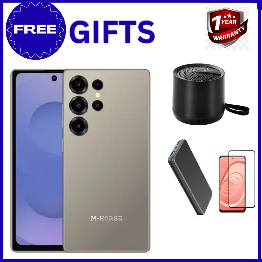 M-HORSE S25 Ultra+ 6.6'' DISPLAY 8GB (4+4GB)RAM + 128GB ROM 16MP Selfie+32MP Rear camera 5000mAh battery capacity with stylus pen side fingerprint UNLOCK Android 14 phone smartphone +FREE GIFTS