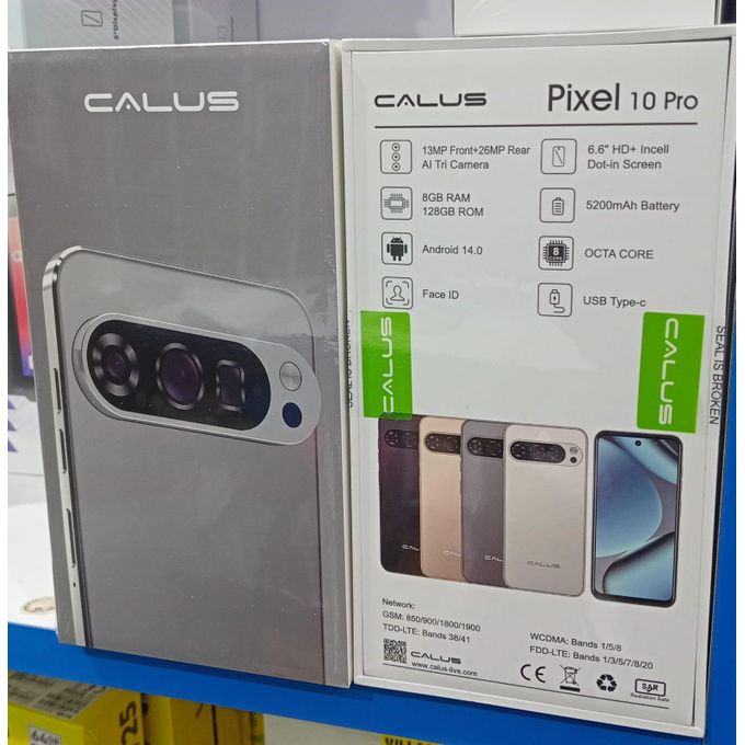 CALUS PIXEL 10 PRO, 8GB RAM + 128GB ROM, 13MP+ 26MP TRI CAMERA, 6.6" HD+ DOT- IN SCREEN DISPLAY, 5200MAH LONG LASTING BATTERY 90Hz HIGH REFRESH RATE, ANDROID 14 SMARTPHONE