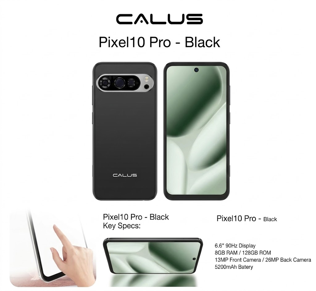CALUS PIXEL 10 PRO, 8GB RAM + 128GB ROM, 13MP+ 26MP TRI CAMERA, 6.6" HD+ DOT- IN SCREEN DISPLAY, 5200MAH LONG LASTING BATTERY 90Hz HIGH REFRESH RATE, ANDROID 14 SMARTPHONE