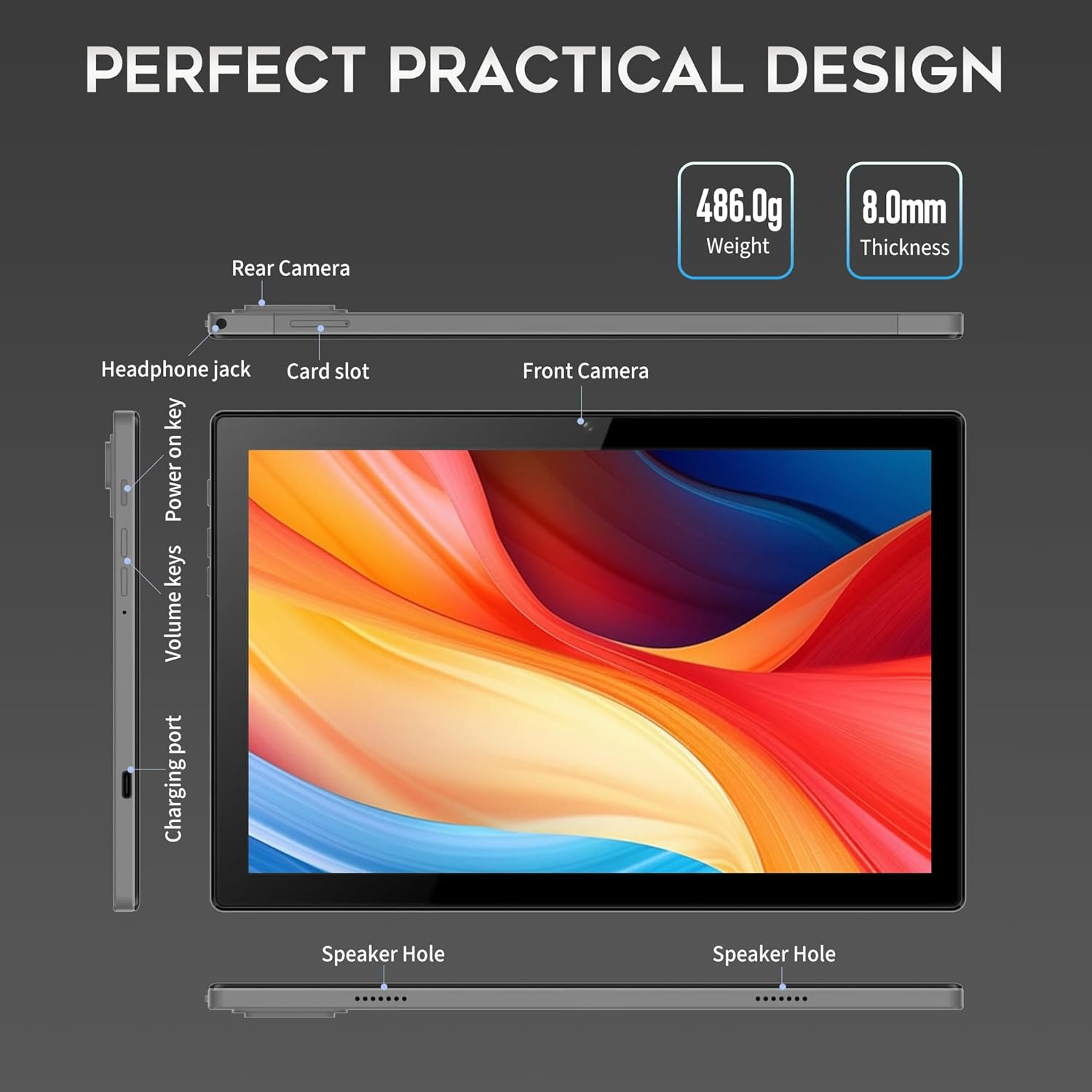 G-Tab T12 10GB RAM + Expandable Memory, 128GB Storage, 10.1 Inch– HD Display 6580mAh Long-Life Battery, 4G Dual SIM, WiFi, 13MP Camera, with Case & Stylus  Android 15 Tablet