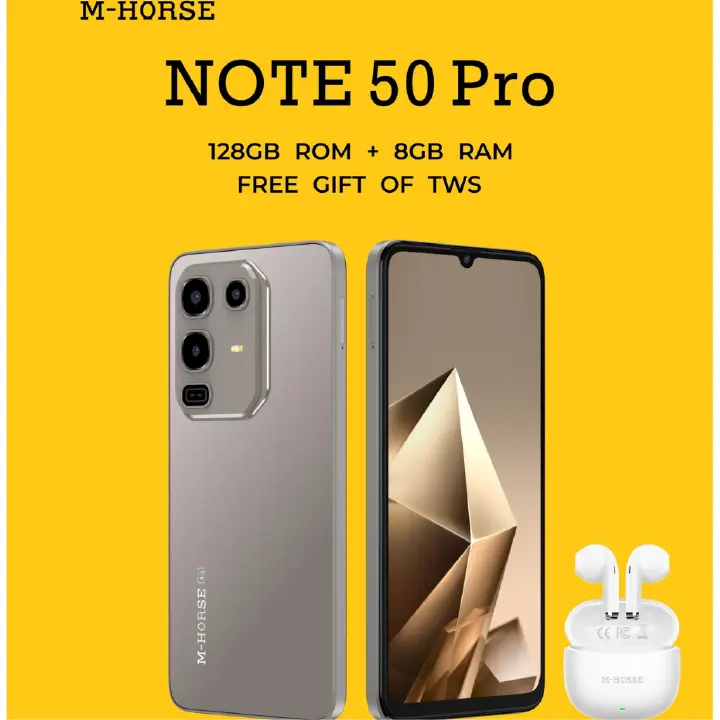 [BRAND NEW] [NEW ARRIVAL] M-HORSE NOTE 50 PRO 128GB ROM+8GB(4+4GB EXTENDED) RAM 5000mAh 16MP SELFIE+32MP REAR CAMERA SCREEN 6.9’’ HD INCELL WATER DROP SCREEN SIDE FINGERPRINT SMART PHONE +FREE EARPODS