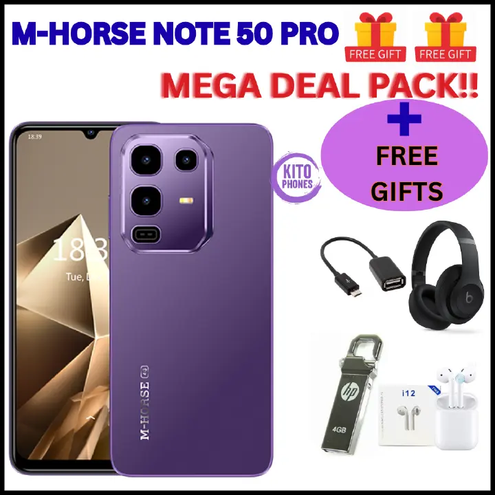 [BRAND NEW] [NEW ARRIVAL] M-HORSE NOTE 50 PRO 128GB ROM+8GB(4+4GB EXTENDED) RAM 5000mAh 16MP SELFIE+32MP REAR CAMERA SCREEN 6.9’’ HD INCELL WATER DROP SCREEN SIDE FINGERPRINT SMART PHONE +FREE GIFTS