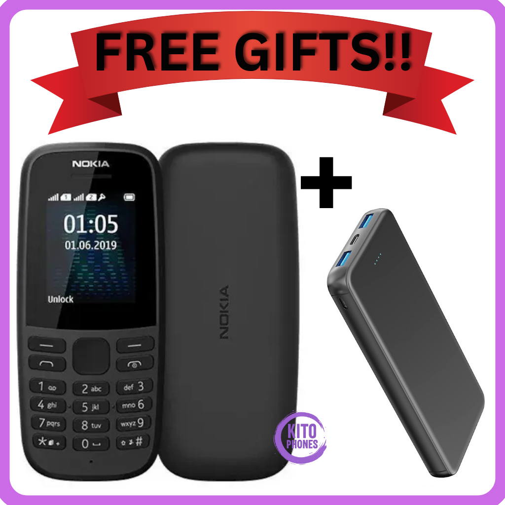 Nokia 105 Original Nokia Phone 800 mAh 1.77`` Dual SIM Cards Unlocked Cheap Durable Brand New Phone Classic Feature phone kabambe/ Featured phone katululu +FREE GIFTS