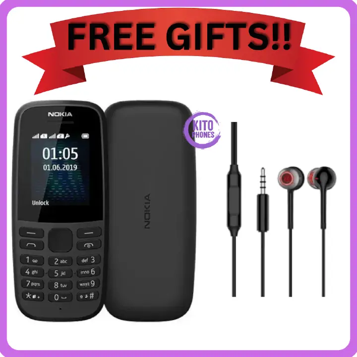 Nokia 105 Original Nokia Phone 800 mAh 1.77`` Dual SIM Cards Unlocked Cheap Durable Brand New Phone Classic Feature phone kabambe/ Featured phone katululu +FREE GIFTS