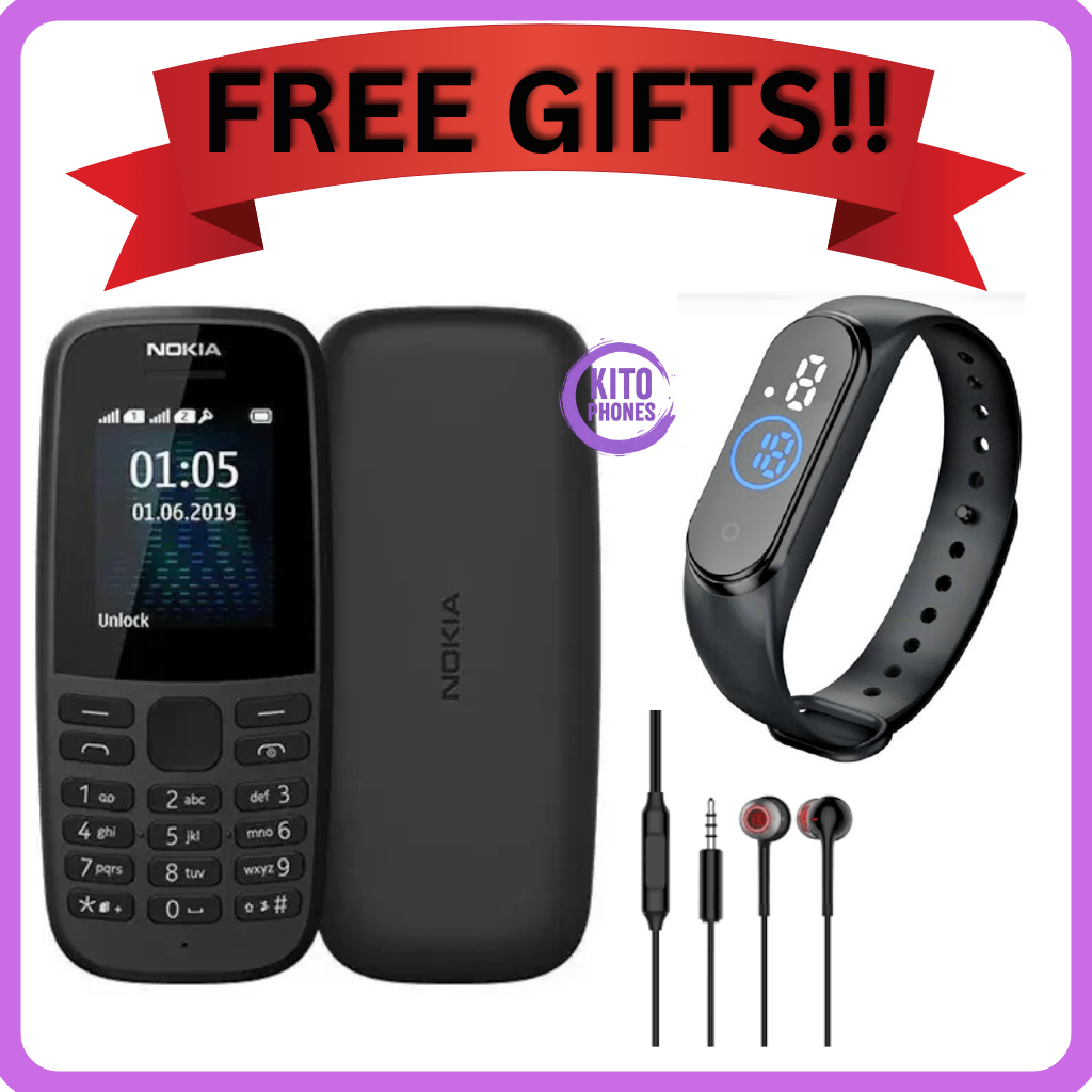 Nokia 105 Original Nokia Phone 800 mAh 1.77`` Dual SIM Cards Unlocked Cheap Durable Brand New Phone Classic Feature phone kabambe/ Featured phone katululu +FREE GIFTS